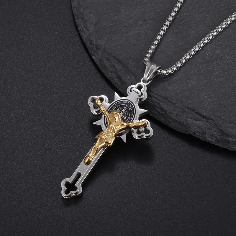 St. Benedict Jesus Cross Necklace