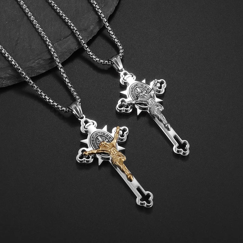 St. Benedict Jesus Cross Necklace