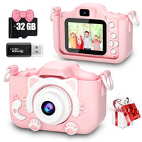 Thumbnail for Cute Cat Children Camera With 32G Card