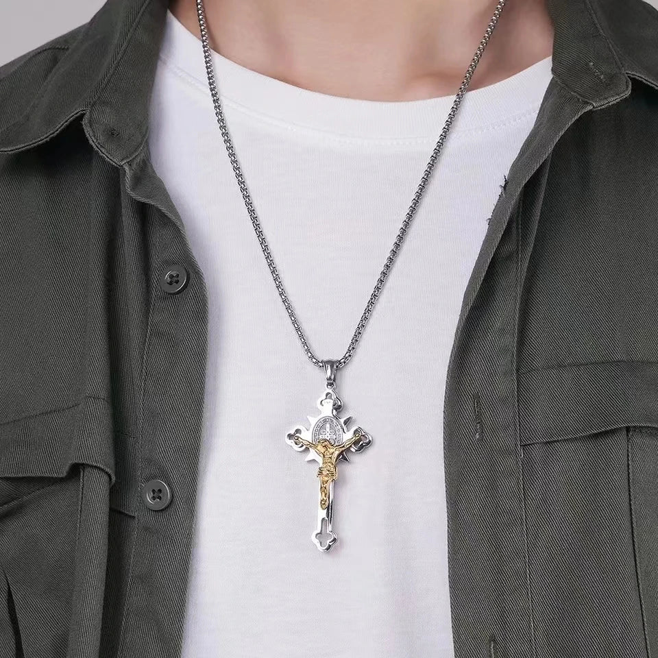 St. Benedict Jesus Cross Necklace